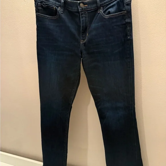 Express Barely Boot Mid Rise Dark Wash Indigo Denim Jeans 12R RN55285 - Picture 3 of 6